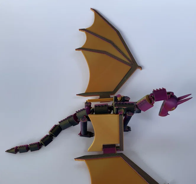 Rồng SkyWing Wings of Fire khớp nối (Articulating Wings of Fire SkyWing Dragon) - Image 1