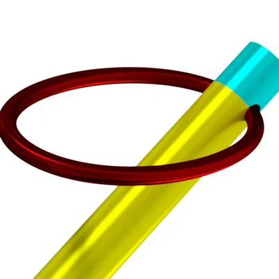 Bộ trò chơi giải đố 3D Ring on a Stick (Vòng trên que)