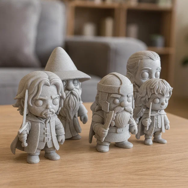 Lord Of The Rings - Bộ mini Fellowship + Gholum và Galadriel :) - Image 1
