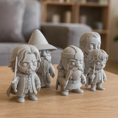 Lord Of The Rings - Bộ mini Fellowship + Gholum và Galadriel :)