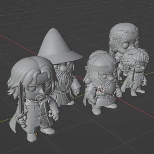 Lord Of The Rings - Bộ mini Fellowship + Gholum và Galadriel :) - Image 2