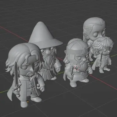 Lord Of The Rings - Bộ mini Fellowship + Gholum và Galadriel :)