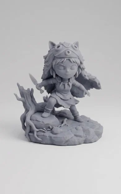Princess Mononoke - Chibi San Fan Art Figure (Tượng Chibi San) - Image 1