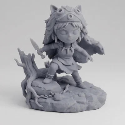 Princess Mononoke - Chibi San Fan Art Figure (Tượng Chibi San)