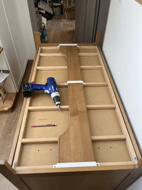 Bộ bracket gắn tường để cất thanh gỗ cho IKEA Leksvik - Image 3