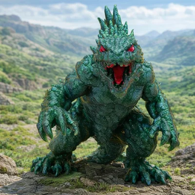 Mô hình quái vật Monster (Godzilla) trang trí 3D siêu ngầu