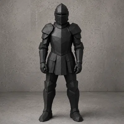Mô hình hiệp sĩ thời trung cổ phong cách Low Poly dùng in 3D