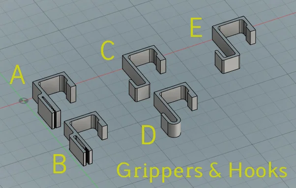 Hệ gắn uPVC sash không cần khoan: J-Hooks & Grippers ~16–17mm - Image 2