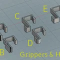 Hệ gắn uPVC sash không cần khoan: J-Hooks & Grippers ~16–17mm - Thumbnail 2