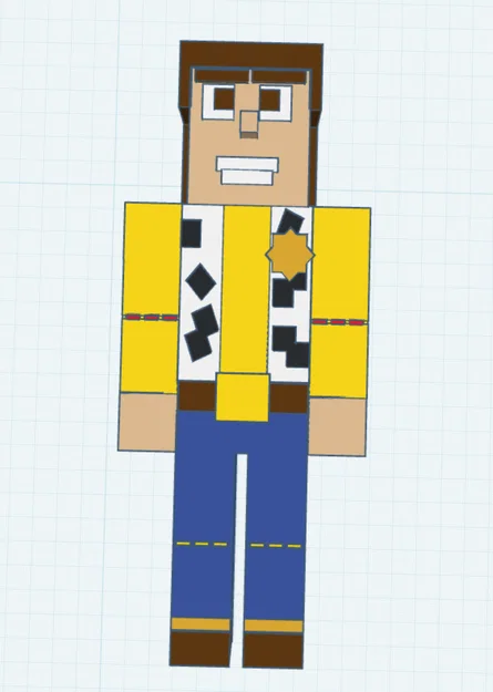 Mô hình Woody Toy Story phong cách Minecraft - File in 3D cực chất - Image 6