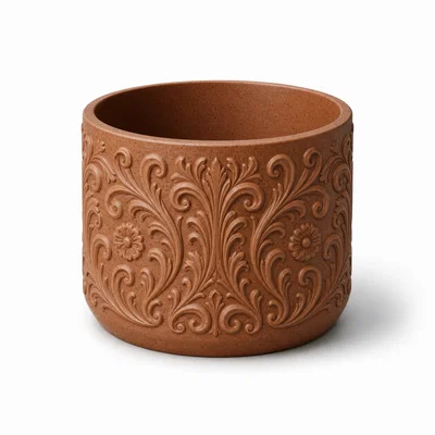 Bình Hoa Họa Tiết Acanthus Phong Cách Baroque