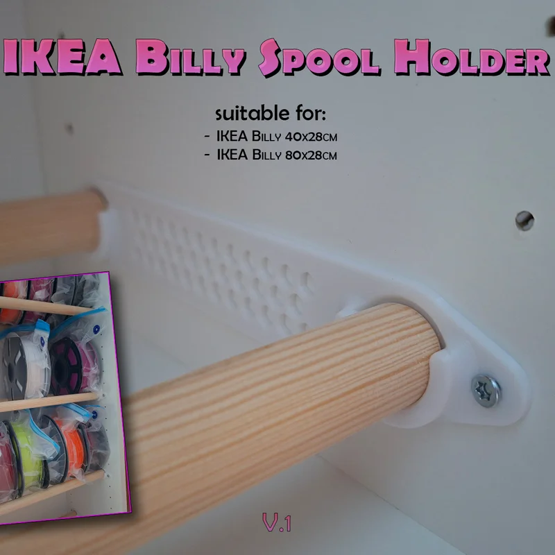 Giá Đỡ Cuộn In 3D Cho Kệ IKEA Billy