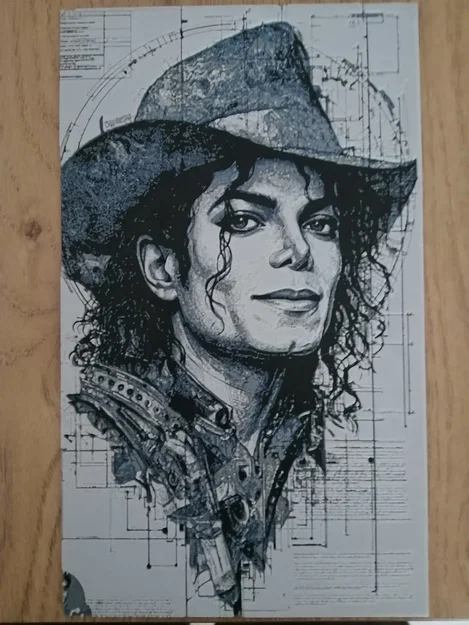 Mô hình in 3D Hueforge Michael Jackson - Image 1