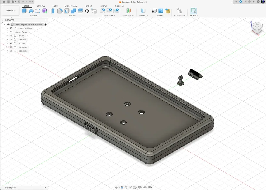 Ốp lưng Samsung Galaxy Tab Active 2/3 tích hợp RAM Mount - Image 3