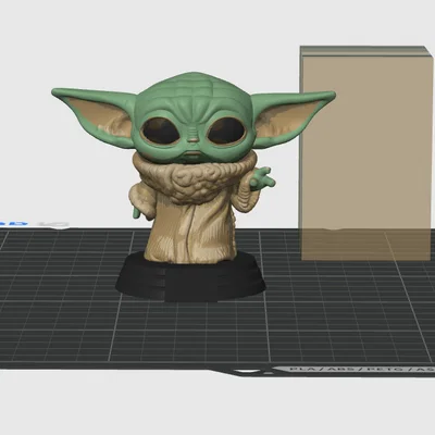Mô hình 3D Baby Yoda - Grogu phong cách Funko Pop cực dễ thương