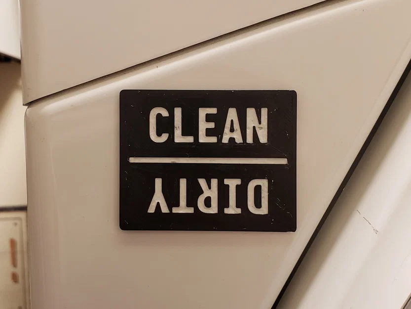 Nam châm báo hiệu Clean/Dirty (Sạch/Bẩn) - Image 1