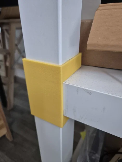 Pat kẹp chân bàn Lack (Lack Tower Simple Bracket) cố định kệ 3D - Image 1