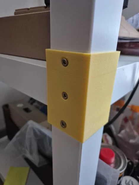 Pat kẹp chân bàn Lack (Lack Tower Simple Bracket) cố định kệ 3D - Image 2