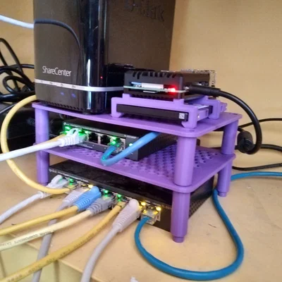 Kệ xếp chồng mini cho switch mạng 8 cổng và thiết bị điện tử