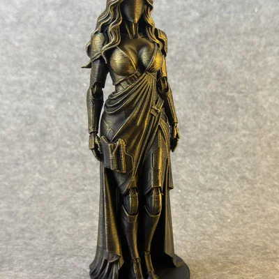Mô hình 3D Cyborg Woman - Tượng nhân vật viễn tưởng cực đẹp