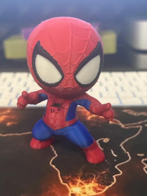 Mô hình 3D Cute Spiderman: Người Nhện nhỏ nhắn cực kỳ đáng yêu - Image 2