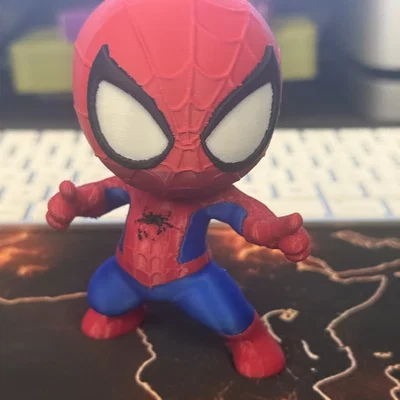 Mô hình 3D Cute Spiderman: Người Nhện nhỏ nhắn cực kỳ đáng yêu