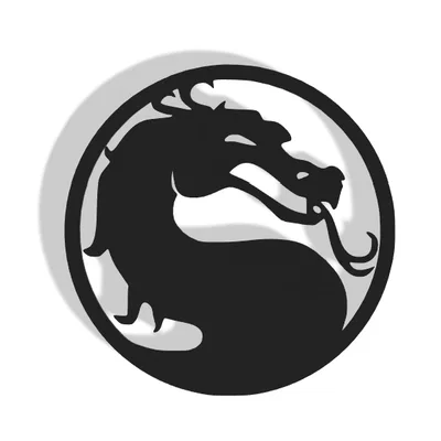 Mô hình trang trí treo tường biểu tượng Mortal Kombat 3D