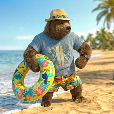 Gấu Bear/Bär 5# WildRock Animals phiên bản Mùa Hè