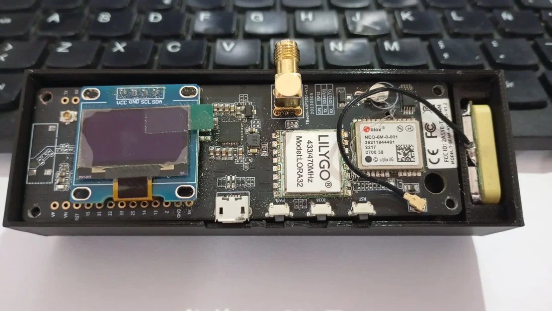 Vỏ bảo vệ cho Lilygo T-Beam có khe gắn ăng-ten GPS lớn (APRS, Lora hoặc Meshtastic) - Image 3