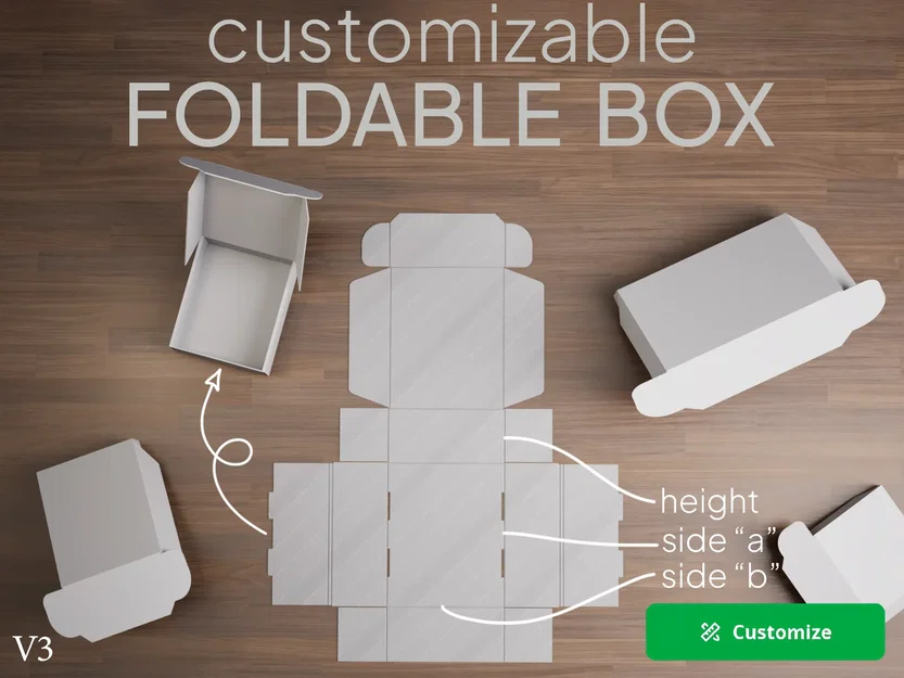 Hộp đựng quà tặng gấp gọn SW Foldable Box in 3D - Image 4