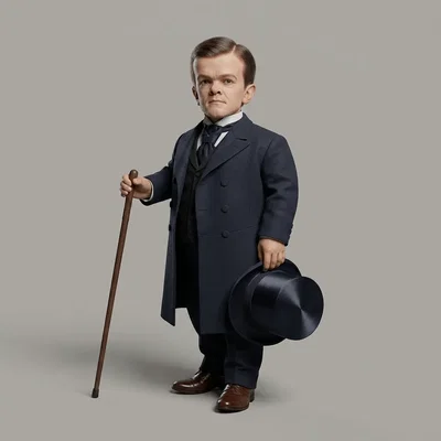 Mô hình 3D nhân vật lịch sử General Tom Thumb (1848) để in ấn