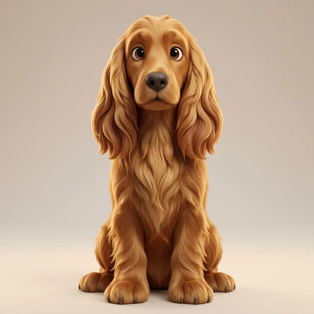 Mô hình chú chó Golden Retriever 3D dễ thương trang trí bàn làm việc - Image 1