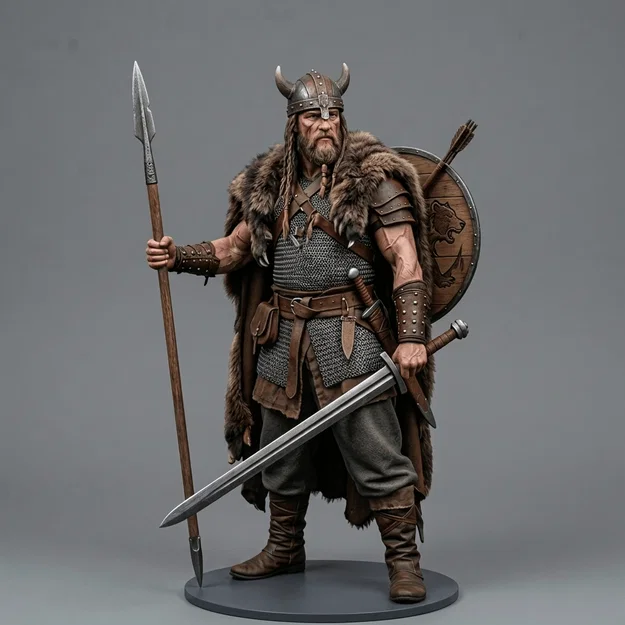 Mô hình Chiến binh Viking 3D cực chi tiết cho người đam mê sưu tầm - Image 1