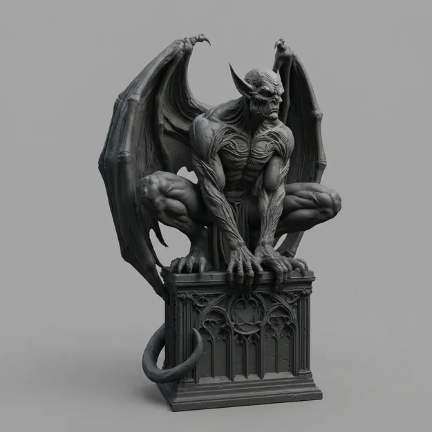Mô hình 3D Quỷ canh cổng (Living Gargoyle) đầy nghệ thuật và huyền bí - Image 1