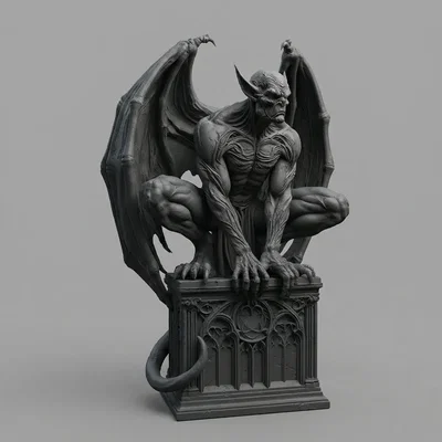 Mô hình 3D Quỷ canh cổng (Living Gargoyle) đầy nghệ thuật và huyền bí