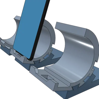 Giá đỡ điện thoại điều chỉnh được - Dễ in, không cần support