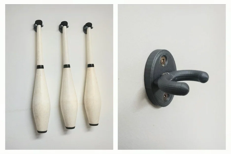 Móc treo dùi tung hứng (Juggling Club Hangers) in 3D bền chắc - Image 1