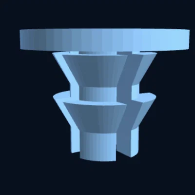 Nắp che vít và lỗ khoan dạng nhấn — Mọi đường kính (Parametric)