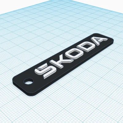 Móc khóa logo Skoda thiết kế mới - Phụ kiện in 3D cho fan xe hơi