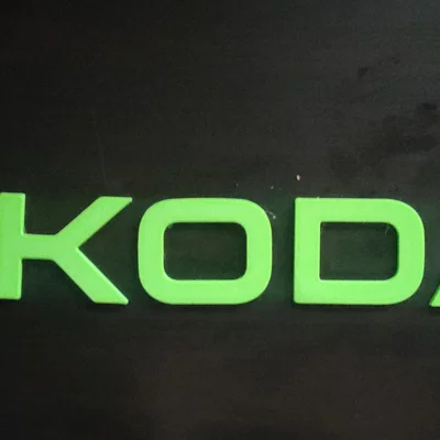 Mô hình logo Skoda phiên bản mới trang trí in 3D