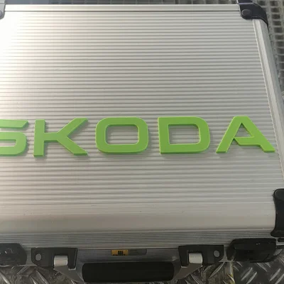 Mô hình logo Skoda phiên bản mới trang trí in 3D