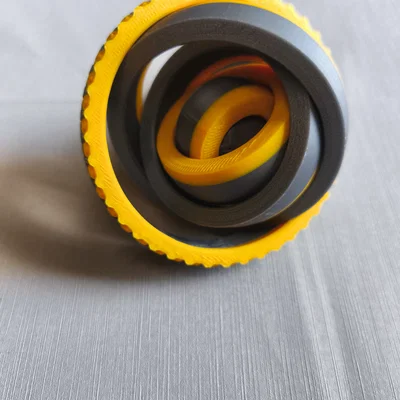 Vòng xoay Fidget Gyro in liền khối (Print-in-place)