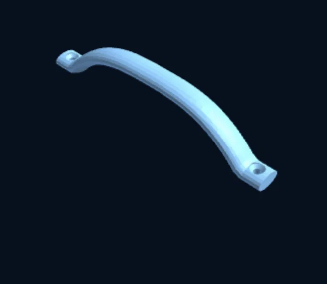 Tay nắm tàu thuyền - Tùy chỉnh kích thước, bắt vít âm (Parametric) - Image 1