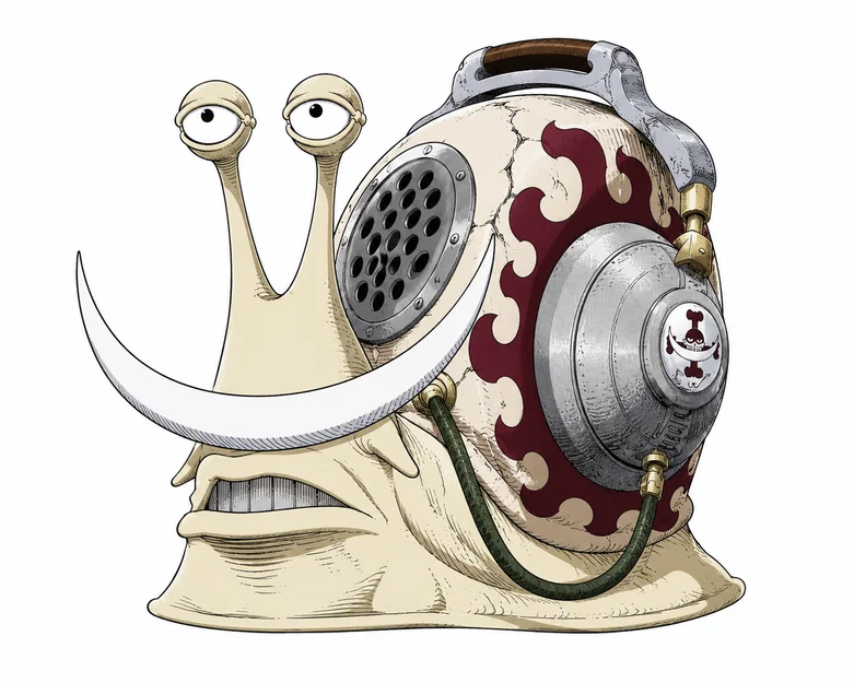 Mô hình 3D Ốc sên truyền tin Den Den Mushi Râu Trắng One Piece - Image 1