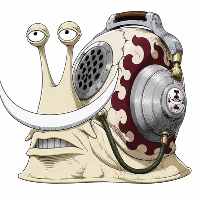 Mô hình 3D Ốc sên truyền tin Den Den Mushi Râu Trắng One Piece