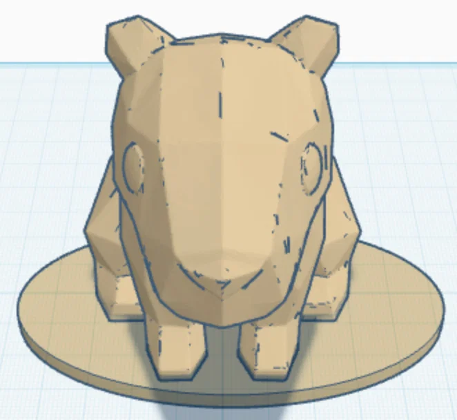 Mô hình 3D Capybara phong cách Low Poly siêu dễ thương - Image 1