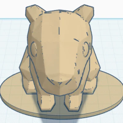 Mô hình 3D Capybara phong cách Low Poly siêu dễ thương