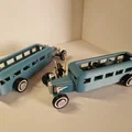 Mô hình xe buýt Hot Rod độc đáo tương thích nhân vật mini 3D - Thumbnail 2