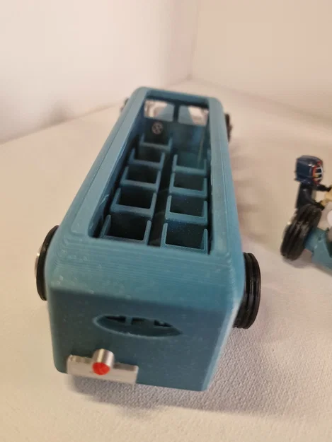 Mô hình xe buýt Hot Rod độc đáo tương thích nhân vật mini 3D - Image 4