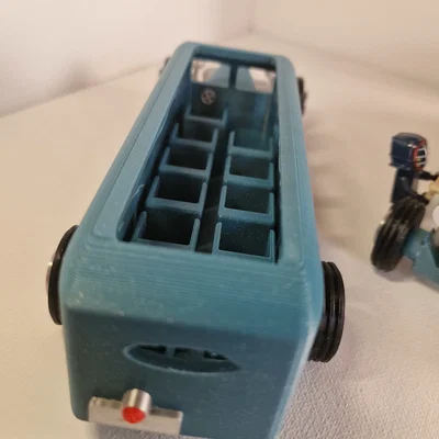 Mô hình xe buýt Hot Rod độc đáo tương thích nhân vật mini 3D